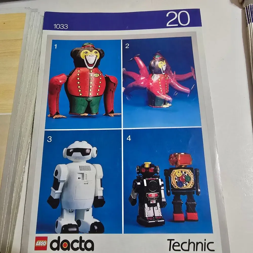Vintage Lego Dacta Technic 1033 (6) and 1031 (1) Instructions Building Class Set